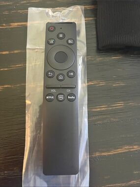 Black Streaming Remote Control with App Shortcut Buttons